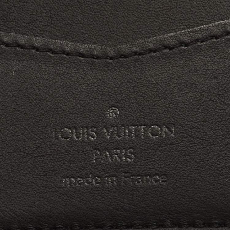 Pre Owned Louis Vuitton Slender Black Damier Infini Leather Bifold Wallet