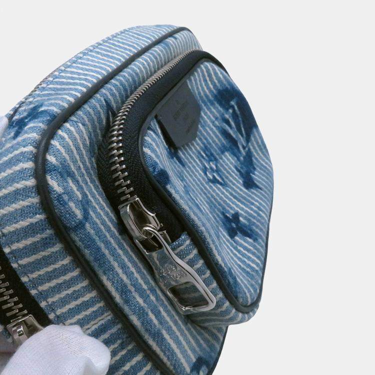 Pre Owned Louis Vuitton Outdoor Pochette Blue/Navy Watercolor Monogram