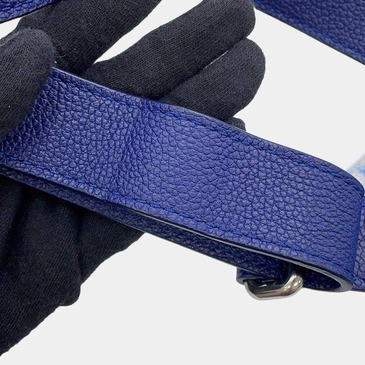 Pre Owned Louis Vuitton Discovery Bumbag Blue Monogram Bandana Size Pm