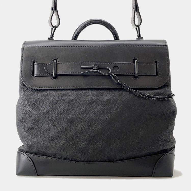 Pre Owned Louis Vuitton Steamer Noir Monogram Taurillon Size Pm