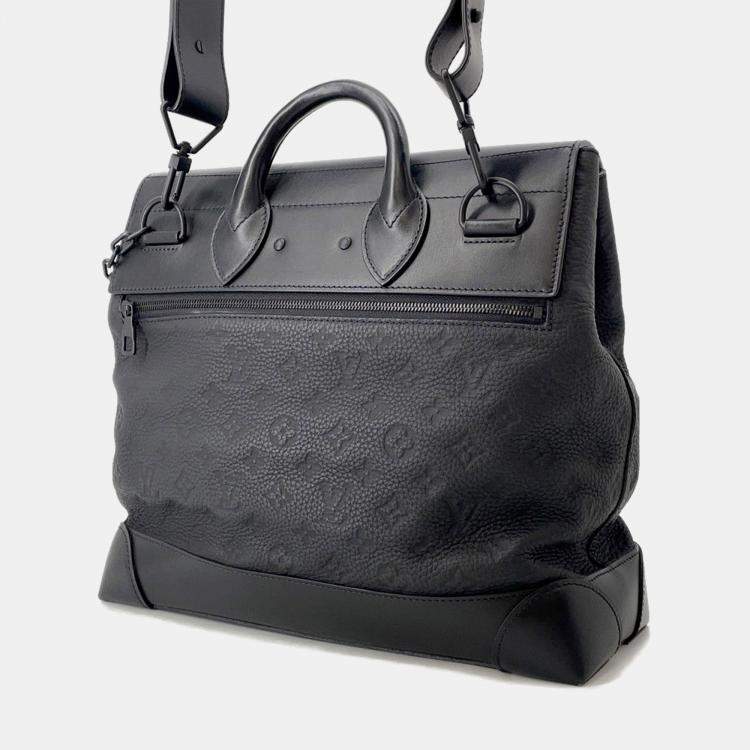 Pre Owned Louis Vuitton Steamer Noir Monogram Taurillon Size Pm