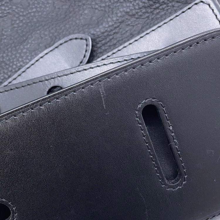 Pre Owned Louis Vuitton Steamer Noir Monogram Taurillon Size Pm