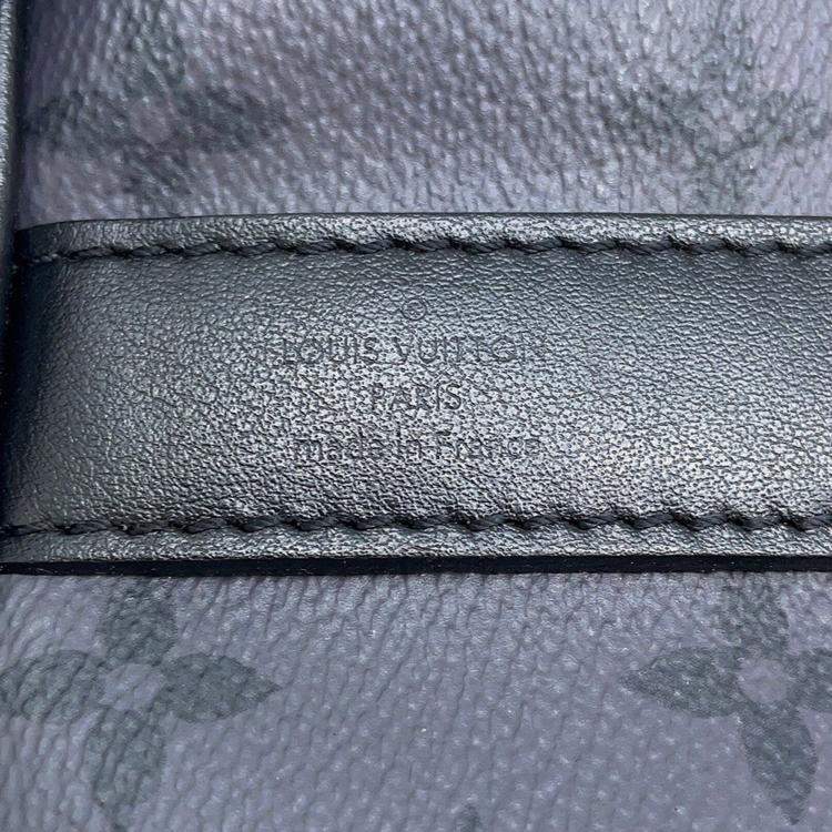 مملوكة مسبقًا Louis Vuitton Keepall Bandouliere Turquoise/Noir Monogram Eclipse Reverse Size 25