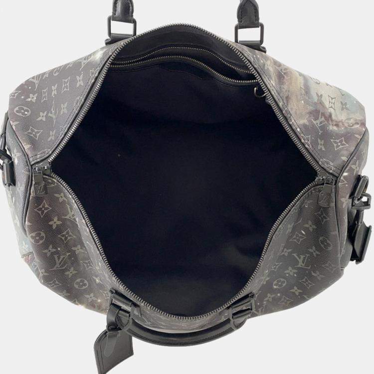 Pre Owned Louis Vuitton Keepall Bandouliere Black/Multicolor Monogram / Galaxy Size 50