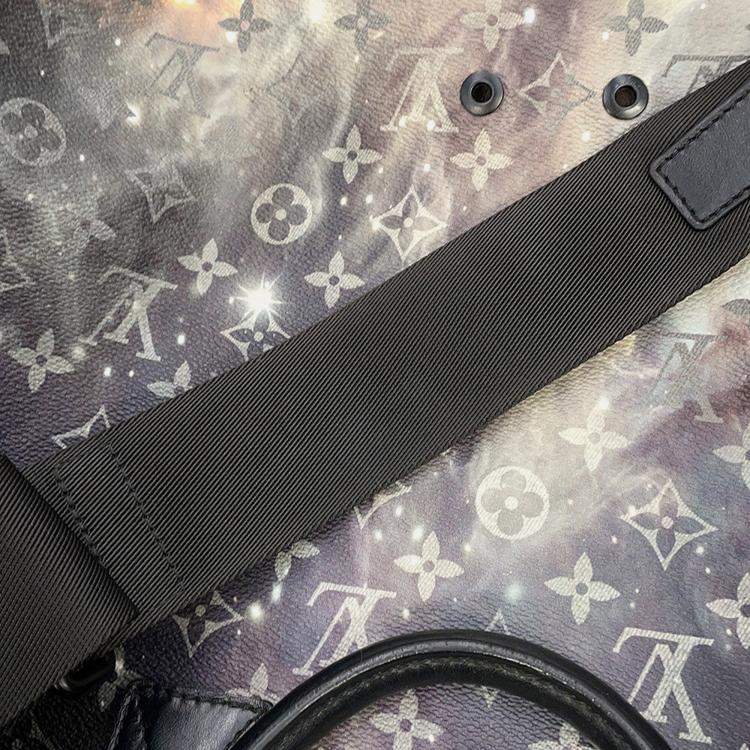 Pre Owned Louis Vuitton Keepall Bandouliere Black/Multicolor Monogram / Galaxy Size 50