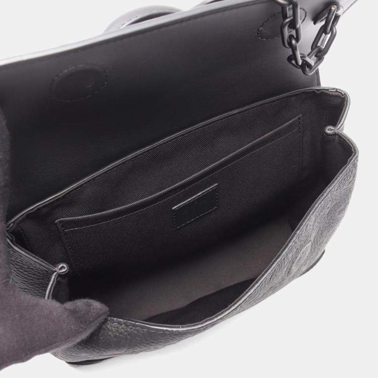 Pre Owned Louis Vuitton Steamer Pm Handbag In Monogram Taurillon Leather Black