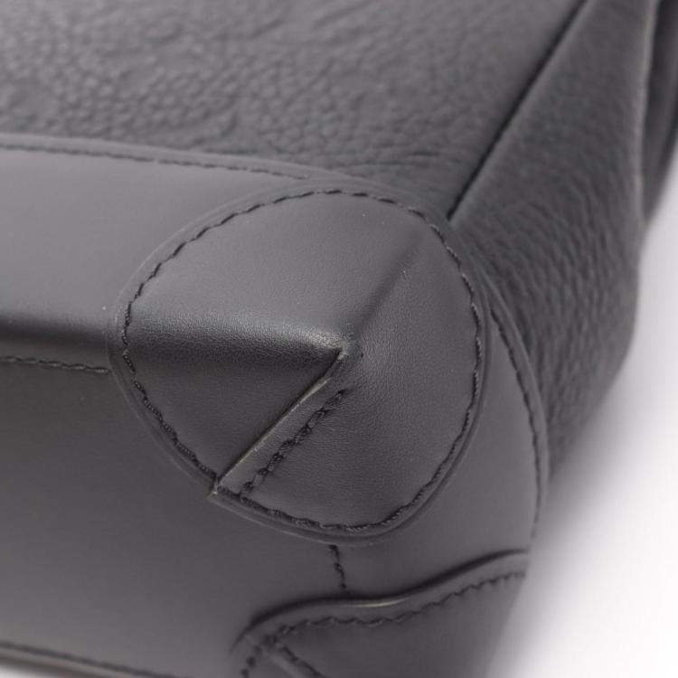 Pre Owned Louis Vuitton Steamer Pm Handbag In Monogram Taurillon Leather Black