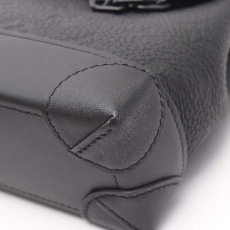 Pre Owned Louis Vuitton Steamer Pm Handbag In Monogram Taurillon Leather Black