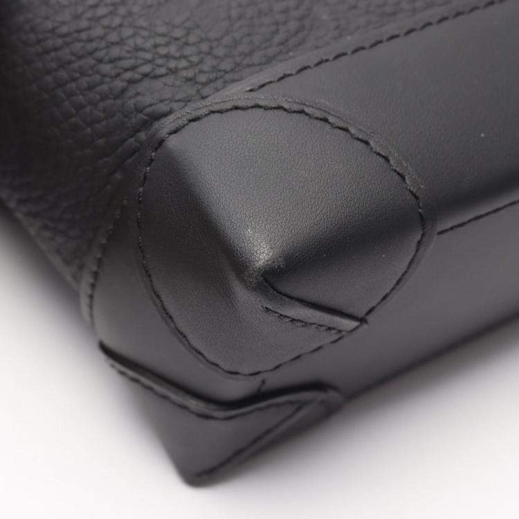 Pre Owned Louis Vuitton Steamer Pm Handbag In Monogram Taurillon Leather Black