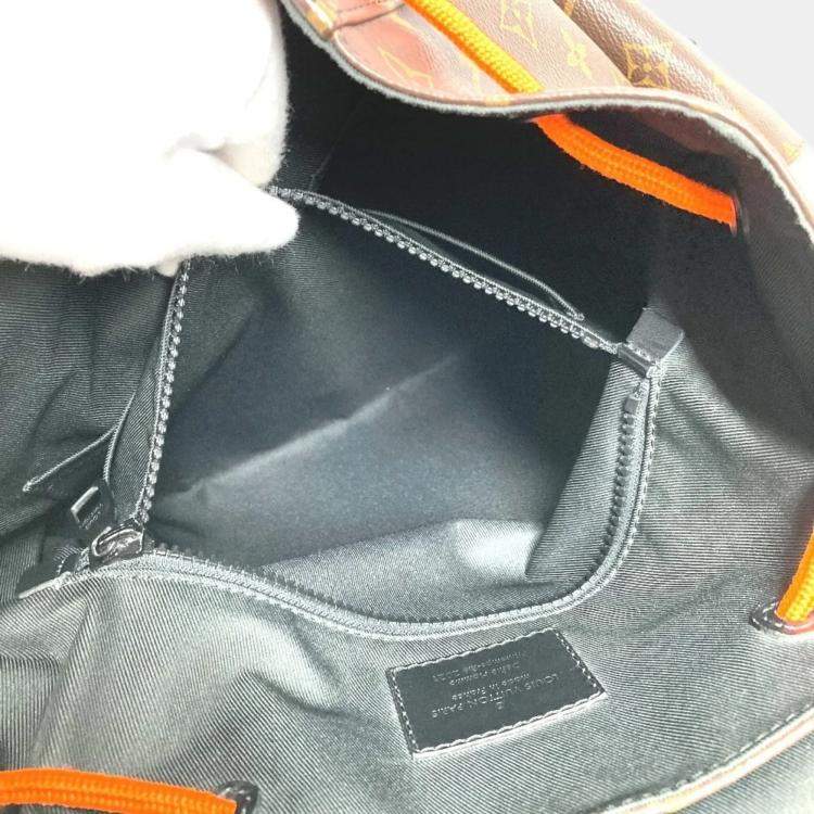 Pre Owned Louis Vuitton Monogram Lv Friend Virgil Abloh Christopher Pm Backpack Brown