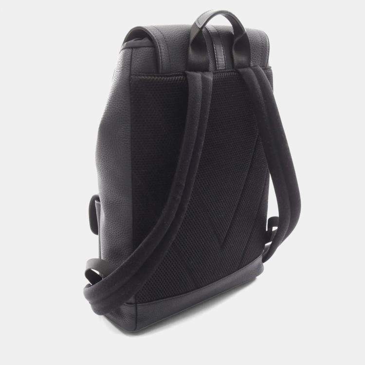 Pre Owned Louis Vuitton Christopher Slim Backpack Leather Black