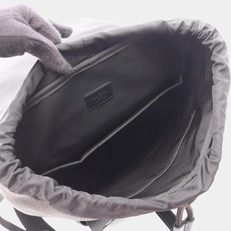 Pre Owned Louis Vuitton Christopher Slim Backpack Leather Black