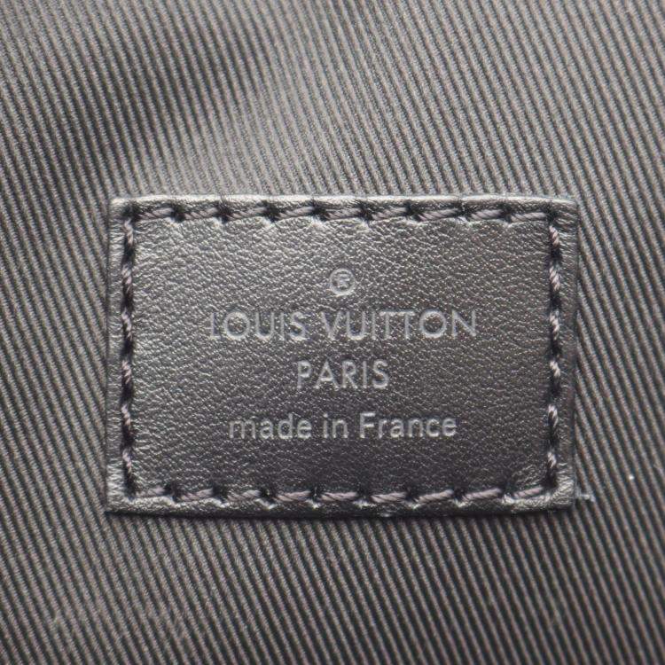 Pre Owned Louis Vuitton Christopher Slim Backpack Leather Black