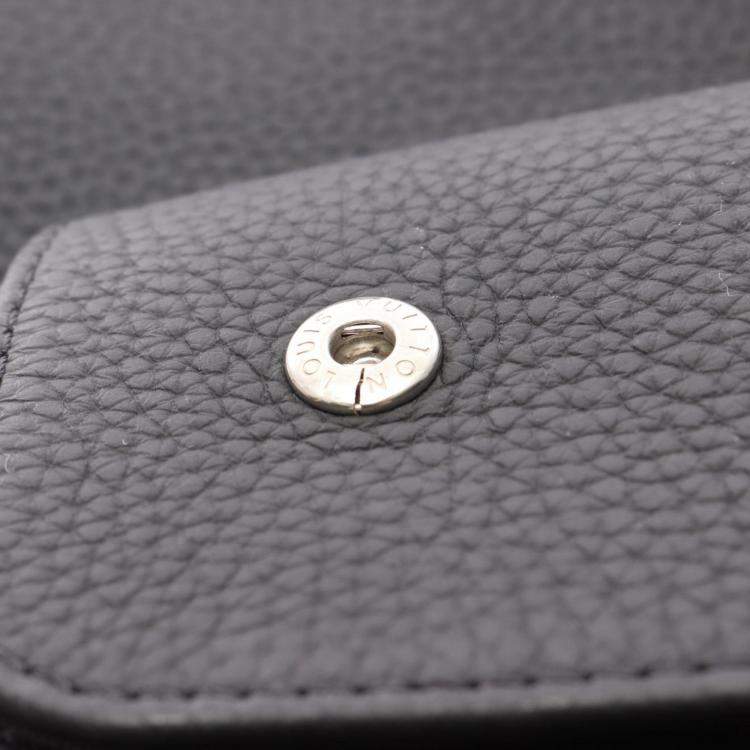 Pre Owned Louis Vuitton Christopher Slim Backpack Leather Black