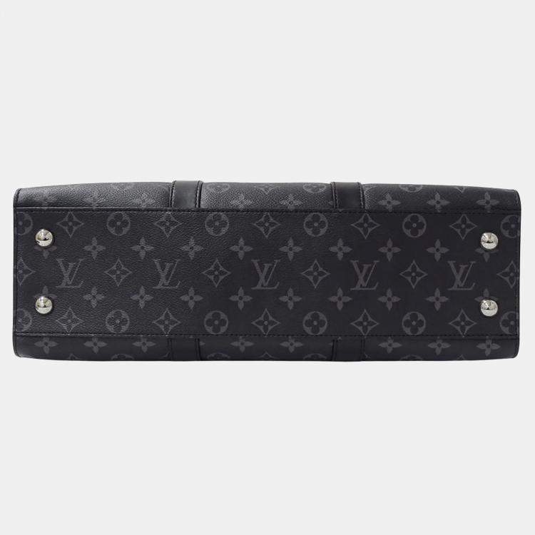 Pre Owned Louis Vuitton Monogram Eclipse Tote Bag/Handbag 2-Way Sac Plat 24H Black