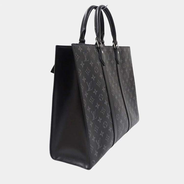 Pre Owned Louis Vuitton Monogram Eclipse Tote Bag/Handbag 2-Way Sac Plat 24H Black