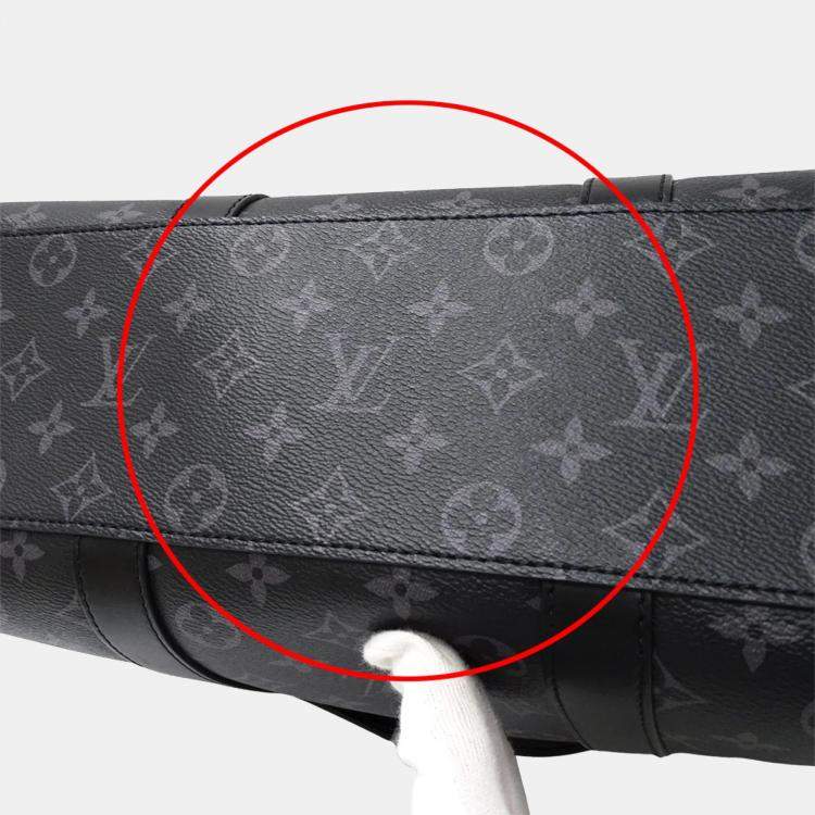 Pre Owned Louis Vuitton Monogram Eclipse Tote Bag/Handbag 2-Way Sac Plat 24H Black