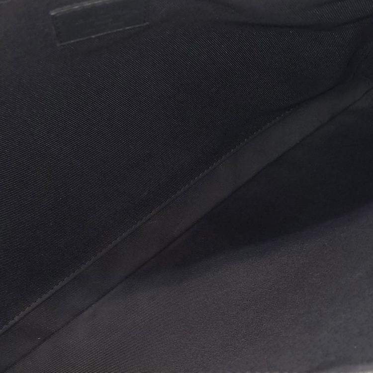 Pre Owned Louis Vuitton Black Leather Shadow Discovery Pochette Clutch