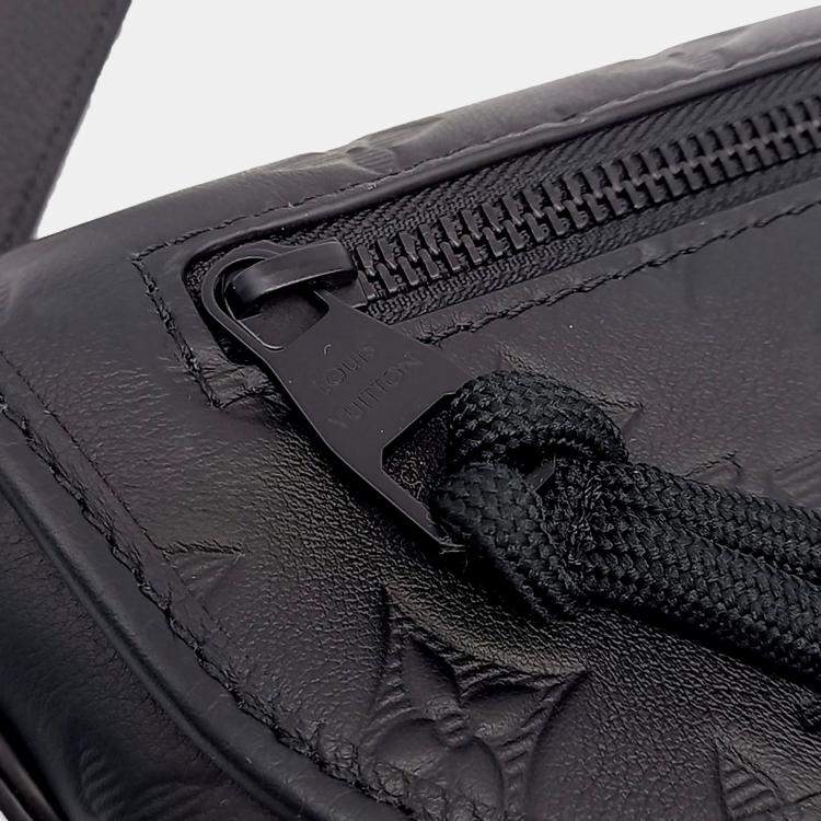 Pre Owned Louis Vuitton Black Leather Shadow Pulse Wearable Wallet