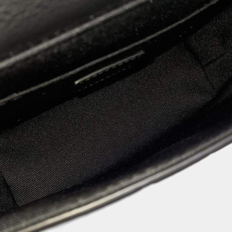 Pre Owned Louis Vuitton Black Leather Shadow Pulse Wearable Wallet