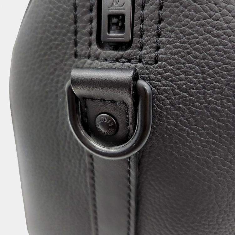 Pre Owned Louis Vuitton Black Leather City Keepall