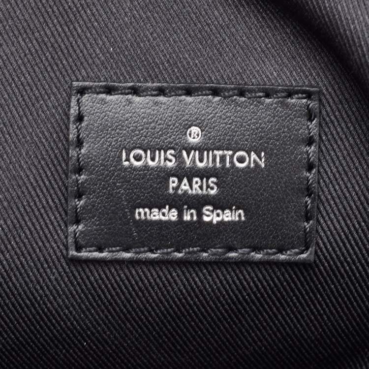 Pre Owned Louis Vuitton Campus Black/Grey Damier Graphite Canvas and Leather Backpack