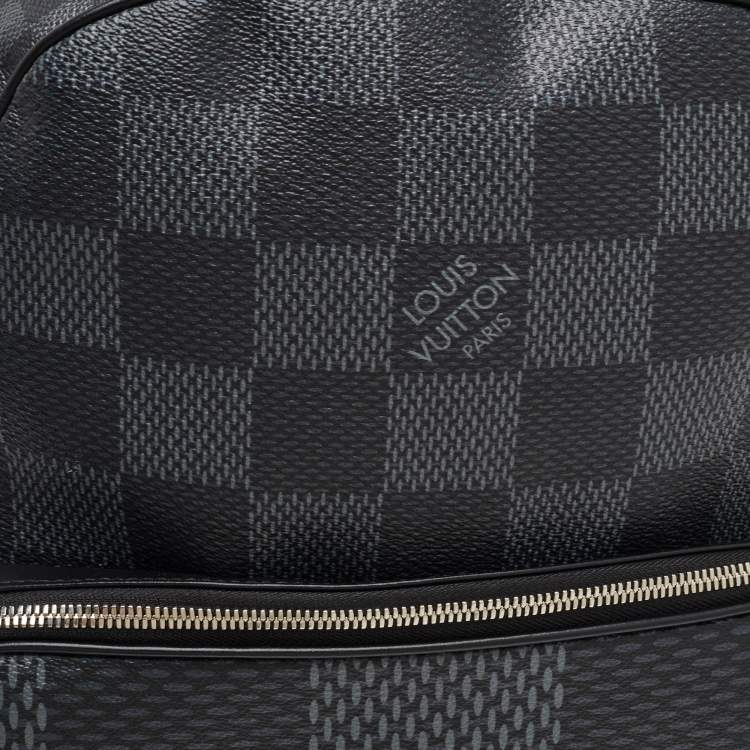 Pre Owned Louis Vuitton Campus Black/Grey Damier Graphite Canvas and Leather Backpack