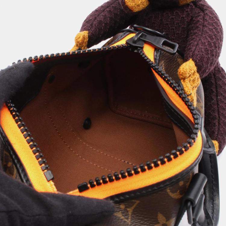 Pre Owned Louis Vuitton Keepall Xs Monogram Lv Friend Monkey Handbag Pvc-Coated Canvas And Leather Brown/Multicolor