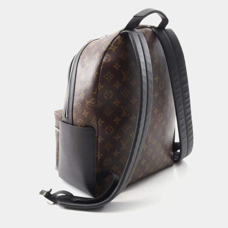 Pre Owned Louis Vuitton Discovery Backpack Pm Coated Canvas And Leather Monogram Macassar Brown Black