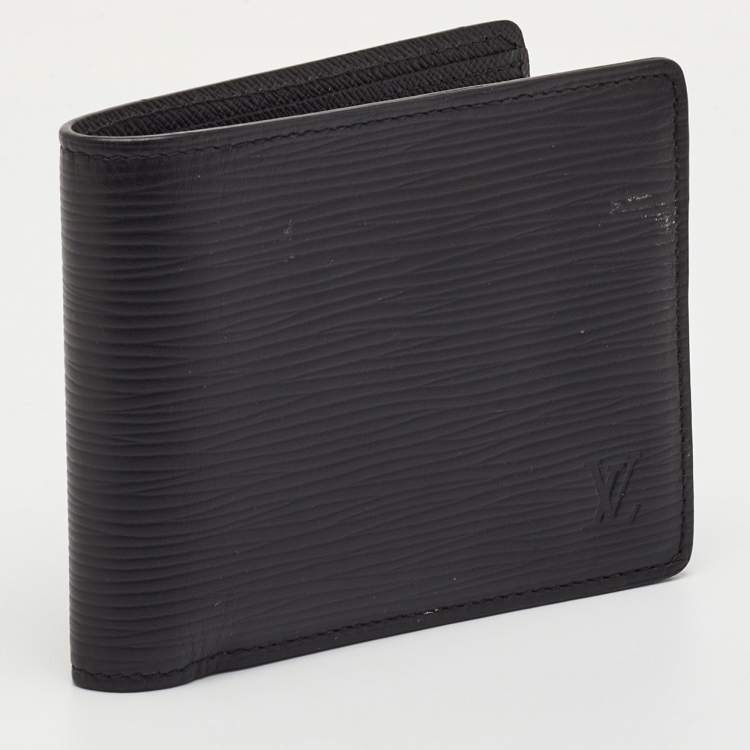 مملوكة مسبقًا محفظة لوي فيتون ثنائية الطي من جلد إيبي أسود