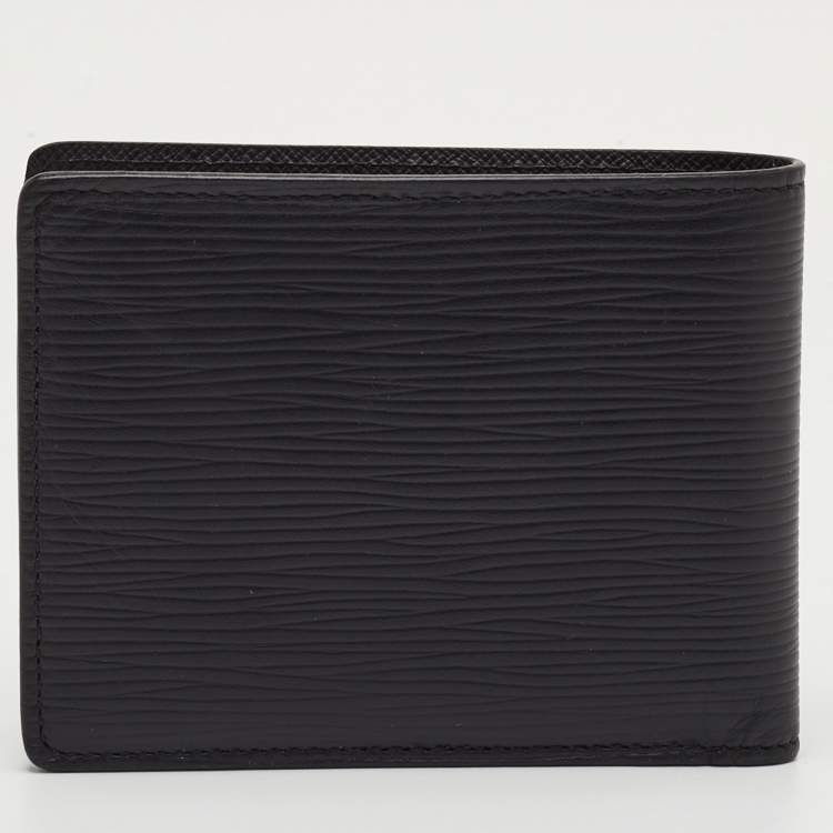 مملوكة مسبقًا محفظة لوي فيتون ثنائية الطي من جلد إيبي أسود