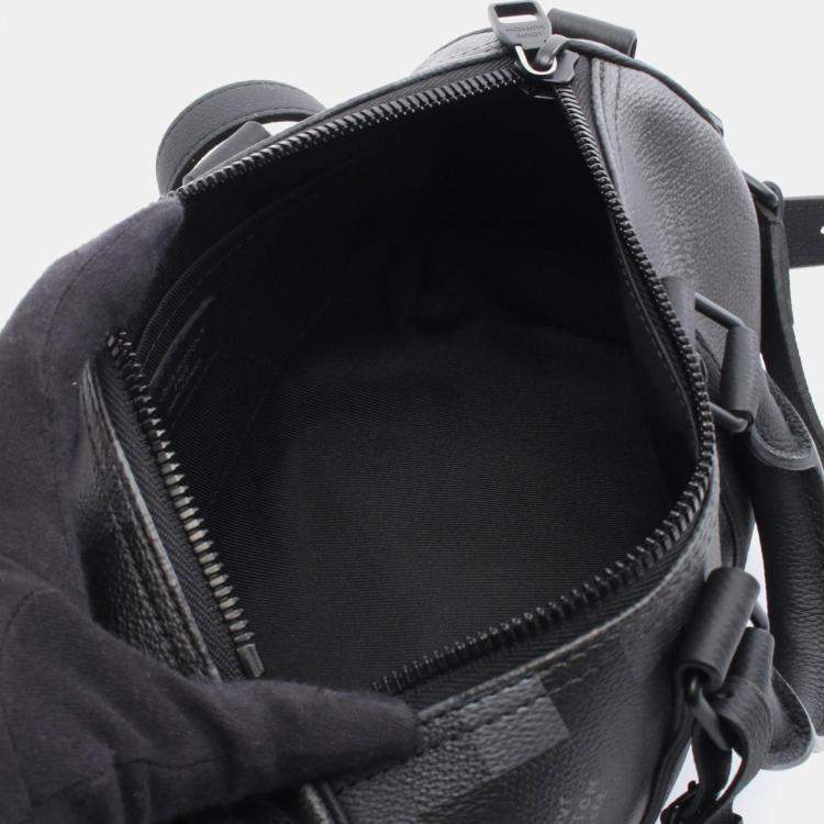 Pre Owned Louis Vuitton Keepall Bandouliere 25 Monogram Macassar Damouflage Handbag Coated Canvas And Leather Black