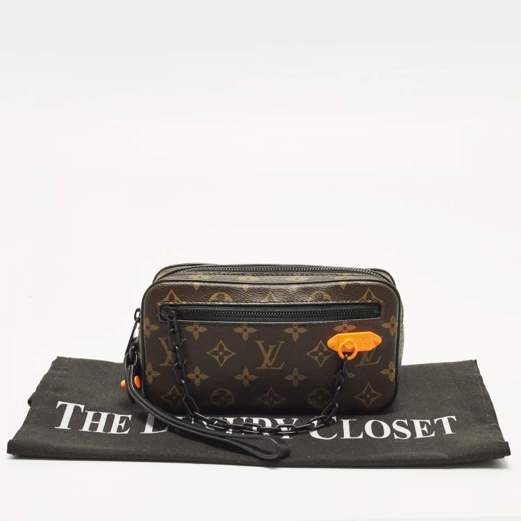 Pre Owned Louis Vuitton Solar Ray Black Monogram Canvas Pochette Bag