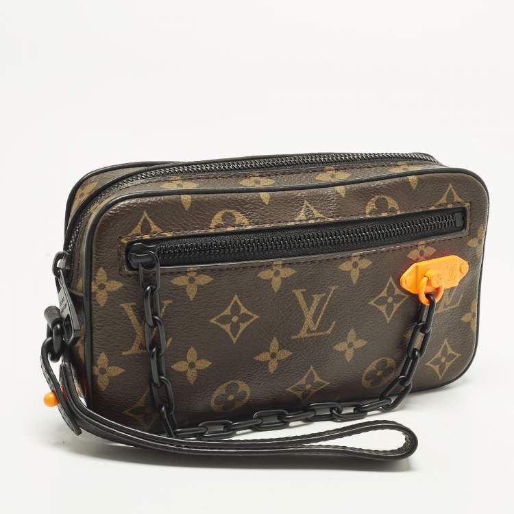 Pre Owned Louis Vuitton Solar Ray Black Monogram Canvas Pochette Bag