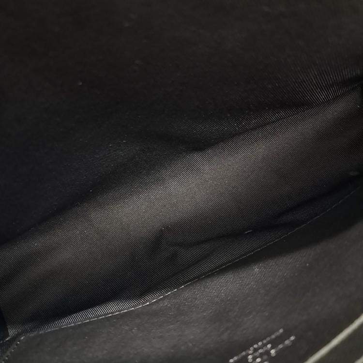 Pre Owned Louis Vuitton Black Taiga Pochette Voyage MM Cut Circle Key Holder