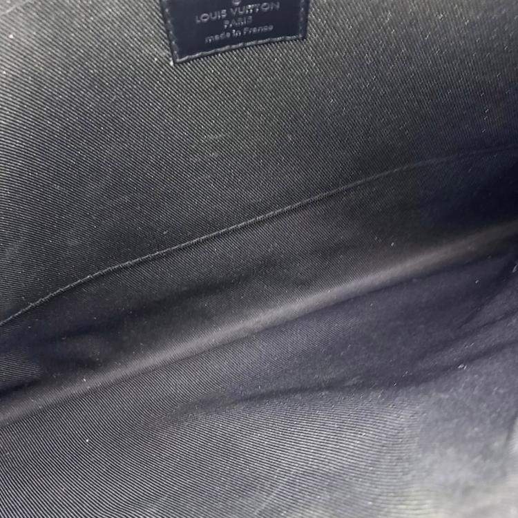 Pre Owned Louis Vuitton Black Canvas Eclipse Pochette Clutch