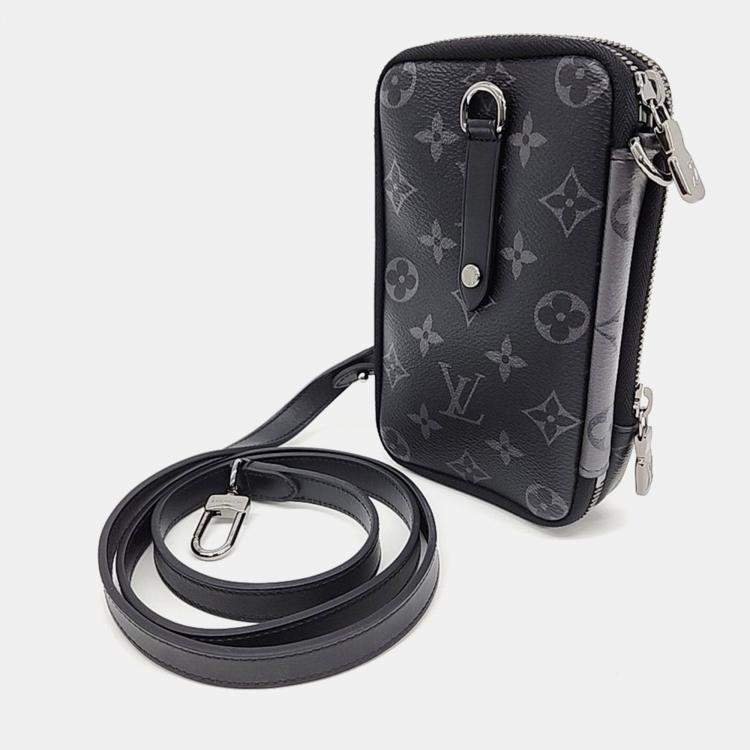 Pre Owned Louis Vuitton Multicolor Coated Canvas Double Phone Pouch 