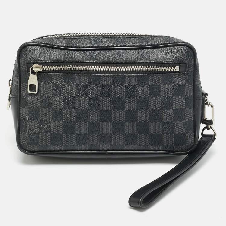 Pre Owned Louis Vuitton Damier Graphite Canvas Kasai Pochette