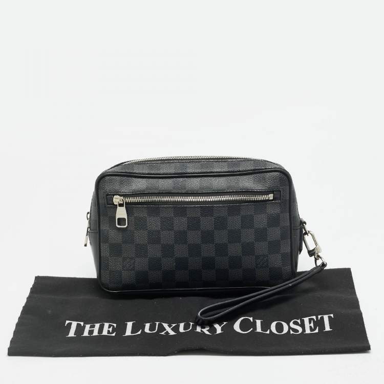 Pre Owned Louis Vuitton Damier Graphite Canvas Kasai Pochette