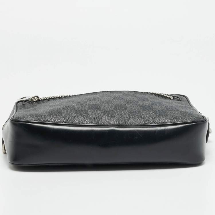 Pre Owned Louis Vuitton Damier Graphite Canvas Kasai Pochette