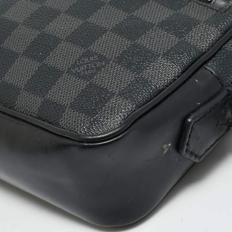 Pre Owned Louis Vuitton Damier Graphite Canvas Kasai Pochette