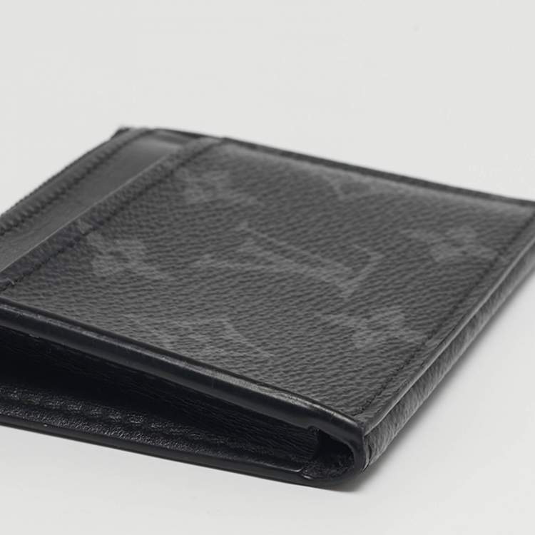 Pre Owned Louis Vuitton Monogram Eclipse Canvas Coin Card Holder
