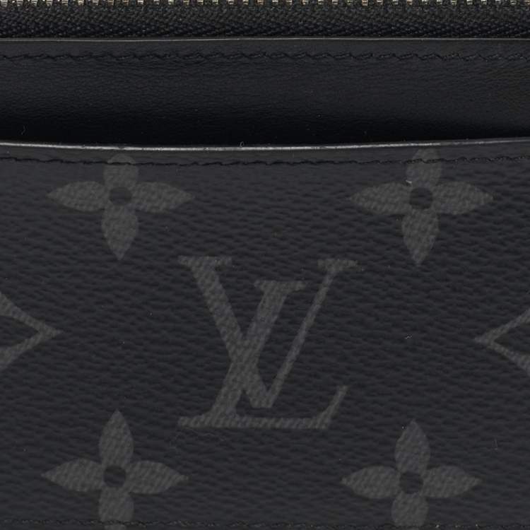 Pre Owned Louis Vuitton Monogram Eclipse Canvas Coin Card Holder