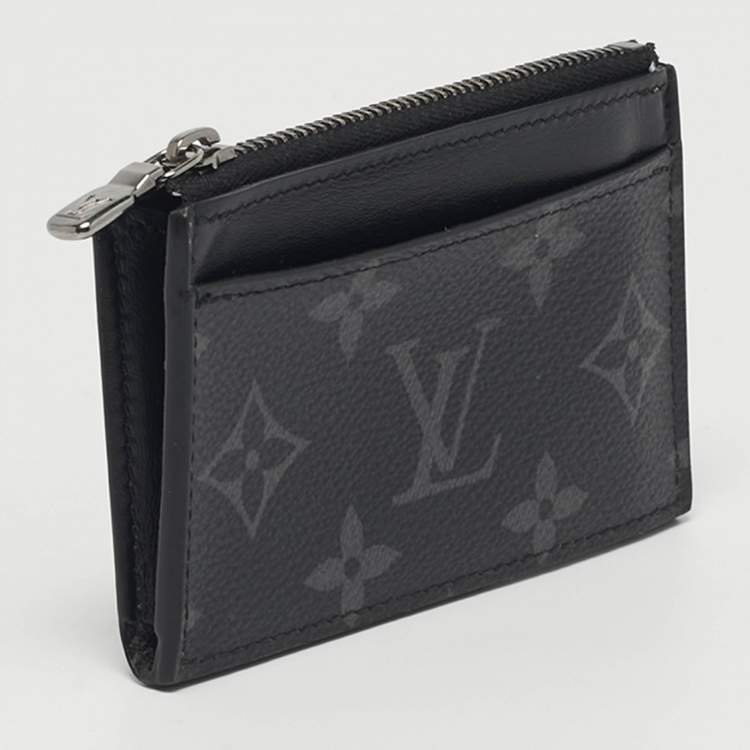Pre Owned Louis Vuitton Monogram Eclipse Canvas Coin Card Holder