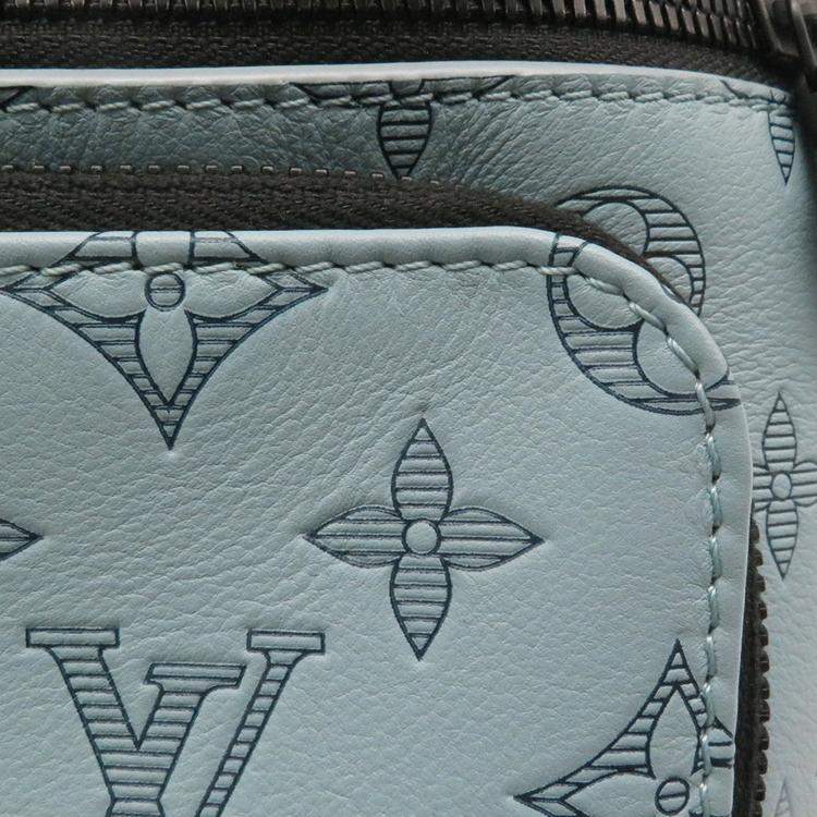 Pre Owned Louis Vuitton Rush Bumbag Blue Ciel Monogram Shadow