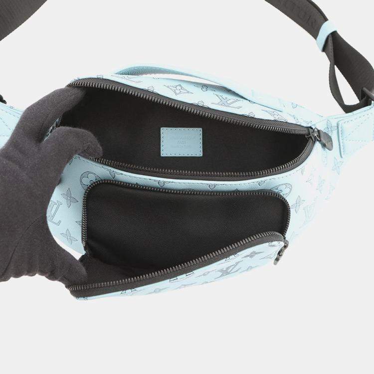 Pre Owned Louis Vuitton Rush Bumbag Blue Ciel Monogram Shadow