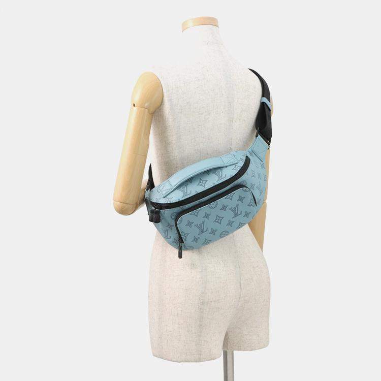 Pre Owned Louis Vuitton Rush Bumbag Blue Ciel Monogram Shadow