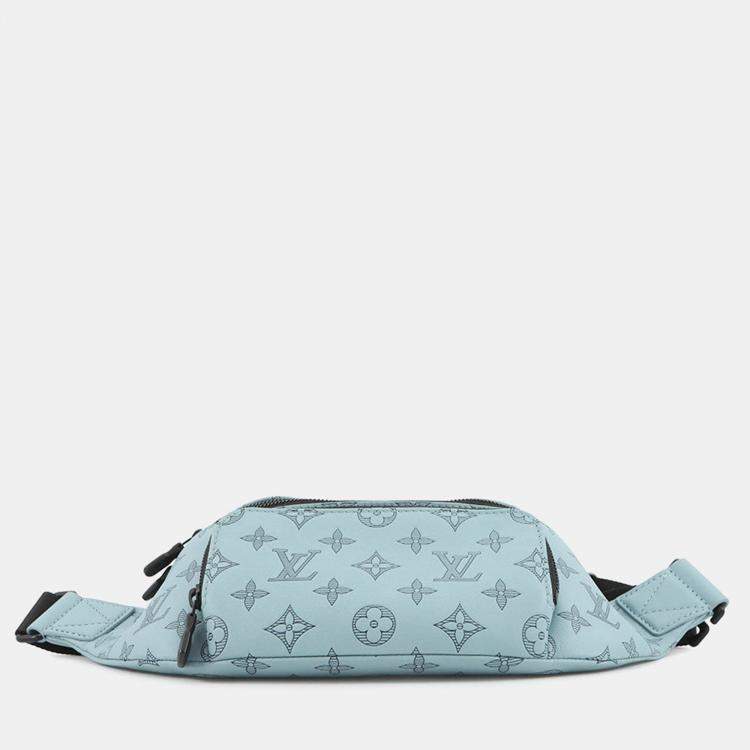 Pre Owned Louis Vuitton Rush Bumbag Blue Ciel Monogram Shadow