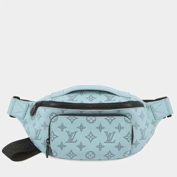 Pre Owned Louis Vuitton Rush Bumbag Blue Ciel Monogram Shadow