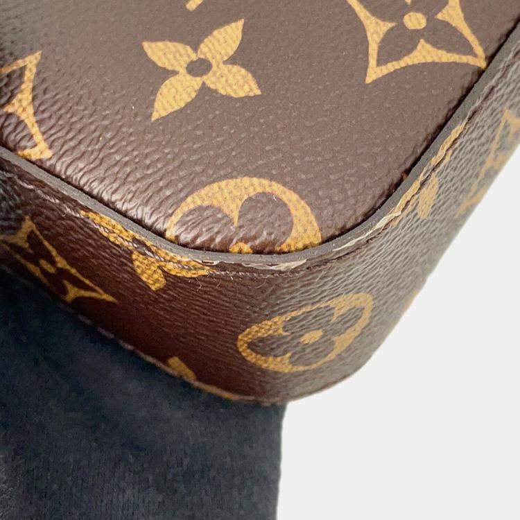 Pre Owned حقيبة لوي فويتون تريو مسنجر بني مونوغرام شريط "لو" مربع